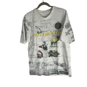 Colorado‎ Vintage Double Sided Graphic Short Sleeve Tshirt Large L Rare